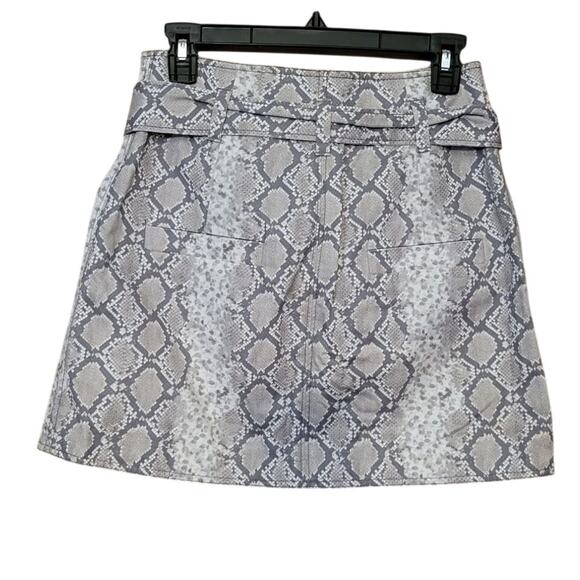 Python Print Canvas Mini Skirt Revolve Rocker Punk Festival Rave 80s Retro -6 - Picture 4 of 8